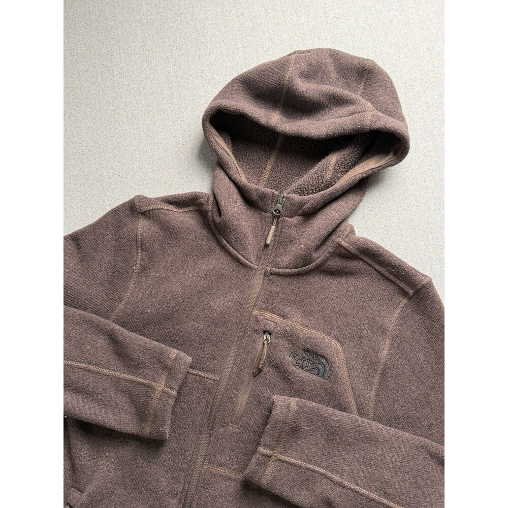 North Face Jacket Mens S Brown Gordon Lyons Full Zip Hoodie Fleece Outdoors